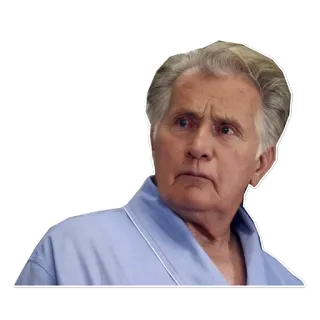 😯 a6c4dfe5 Martin Sheen portrait, acteur, homme, vieil homme, célébrité, Martin Sheen telegram sticker