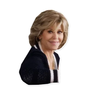 😋 b10d4dfa Jane Fonda actrice, célébrité, femme, personne, portrait telegram sticker