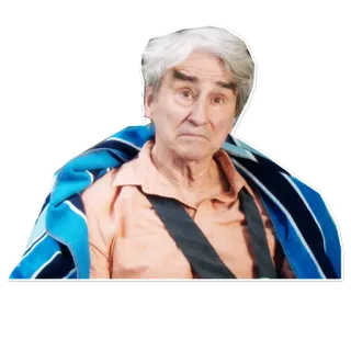 😳 ee8fb9c3 homme âgé, personne âgée, personne, cheveux gris, serviette, portrait telegram sticker