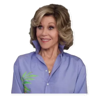 🎭 efb29256 Jane Fonda actrice, célébrité, femme, portrait, personne telegram sticker