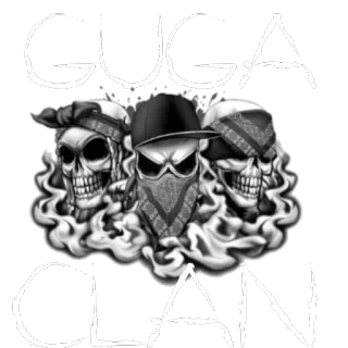 😜 4c76a52f GUGA CLAN 해골, 반다나, 갱, 해골, 스트릿웨어, 어반, 힙합 telegram sticker