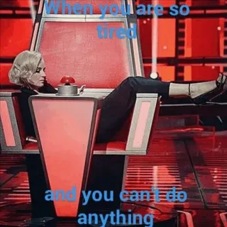 😕 3862fbb3 When you are so tired
and you can't do anything 疲惫, 筋疲力尽, 椅子, 坐着, 休息, 表情包 telegram sticker