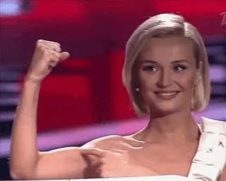 💪 3ea104cd 女人, 肌肉, 秀肌肉, 金发, 庆祝, 胜利, 强壮 telegram sticker