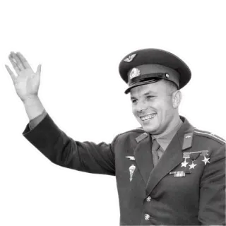 👋 24c3e817 Yuri Gagarin Jurij Gagarin, Cosmonauta, Sovietico, Spazio, Militare, Eroe, Russia, Russo, Primo uomo nello spazio telegram sticker