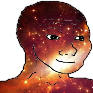 😩 5b5a1781 Wojak Meme, Wojak, Galassia, Meme di internet, Triste, Espressione telegram sticker