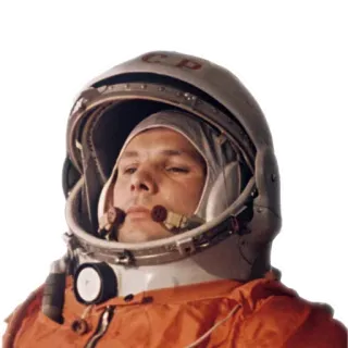🚀 d3d74a9e Yuri Gagarin CP astronauta, spazio, casco, sovietico, cosmonauta, jurij gagarin telegram sticker