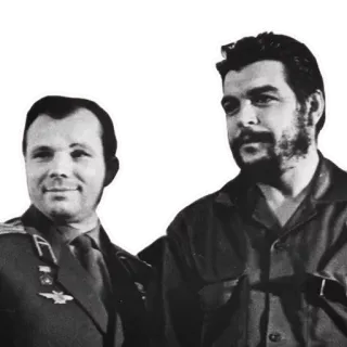 🌅 ef68df0f Che Guevara, Jurij Gagarin, comunismo, socialismo, sovietico, militare, politica, rivoluzionari telegram sticker