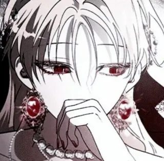 ⛩ 17d3bb7f Anime, Manga, Gadis, Mata merah, Elegan, Perhiasan telegram sticker