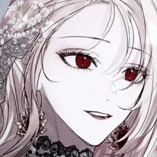 ⛩ 97fa625e anime, manga, wanita, mata merah, ilustrasi, potret telegram sticker