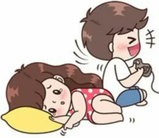 🤪 8bf4375e pasangan, gaming, sedih, bahagia, hubungan telegram sticker