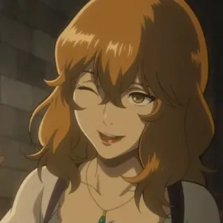 🌟 4bc09737 Anime, Frau, Cartoon, Zwinkern whatsapp sticker