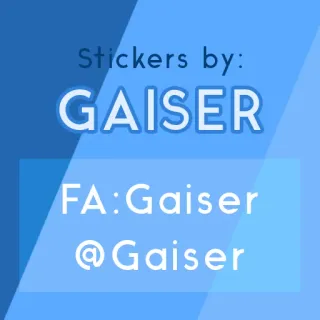 ℹ 63627bc4 Stickers by: GAISER FA:Gaiser @Gaiser Stickers, Gaiser, Nom d'utilisateur, Profil, Réseaux sociaux telegram sticker