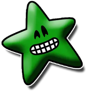 😁 0b5c4544 star, green, cartoon, smiley whatsapp sticker