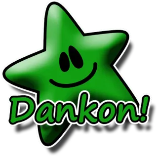 💐 50755136 Dankon! star, dankon, esperanto, green, greeting, thank you whatsapp sticker