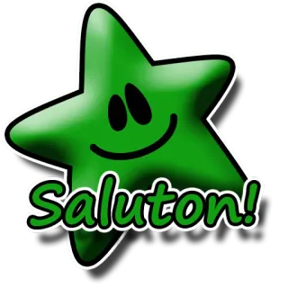 👋 dd9752ec Saluton! star, green, greeting, hello whatsapp sticker