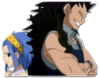 💑 2dff6a9a Gajeel Redfox Fairy Tail อนิเมะ, แฟรี่เทล, กาจิล, เรดฟ็อกซ์, เลวี่ telegram sticker