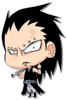 🖕 6abb6634 จิบิ, อนิเมะ, มังงะ, ตัวละคร, ท่าทางหยาบคาย, นิ้วกลาง, พังก์ telegram sticker