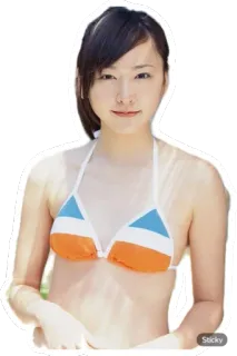 👙 579f1a09 女人, 比基尼, 夏天, 海滩, 泳衣 telegram sticker