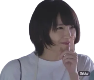 🌬 fafa56e1 Sticky 女人, 思考, 严肃, 人, 手指, 贴纸 telegram sticker