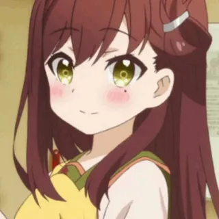 🍂 3329d566 аниме девушка, мило, мультфильм, аниме, улыбка whatsapp sticker