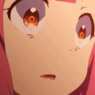 🌷 4fb7c52c аниме, персонаж, розовые волосы, крупный план, выражение whatsapp sticker