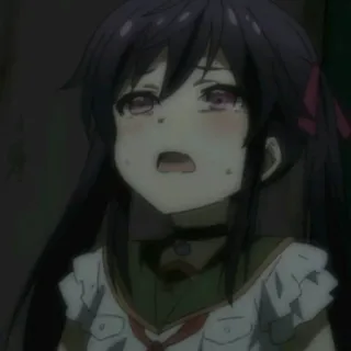 💧 5fa4ac5f Аниме, Девушка, Персонаж, Зомби whatsapp sticker