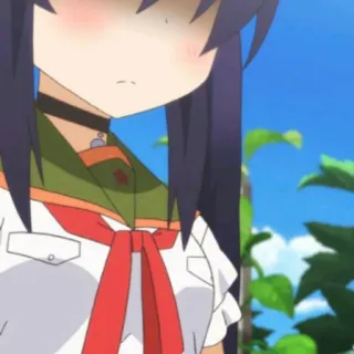 ☂ 8600926c Аниме, Девочка, Школьная форма whatsapp sticker