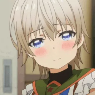 🌪 de0fdc1b Аниме, Персонаж, Улыбка, Румянец, Милый, Мультфильм whatsapp sticker