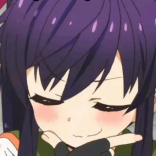 ☂ f91f4fbe Аниме, Мультфильм, Девушка, Милый, Думает, Персонаж whatsapp sticker