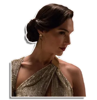 💃 3c718399 Wonder Woman женщина, актриса, портрет, лицо, знаменитость, Галь Гадот whatsapp sticker