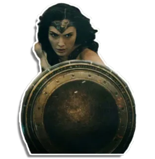 🛡 423d475c Wonder Woman Чудо-женщина, DC Comics, супергерой, воительница, щит, фильм, Галь Гадот whatsapp sticker