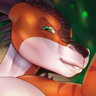 😠 83e5cb55 มังกร, เฟอร์รี่, สีส้ม, สัตว์เลื้อยคลาน, แฟนตาซี, สัตว์ประหลาด, แอนโธร telegram sticker