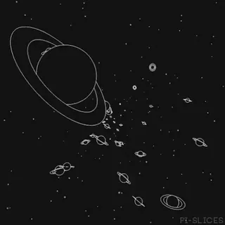 🌌 1bfa510a PI-SLICES Saturne, Planète, Espace, Céleste, Anneaux, Astronomie whatsapp sticker