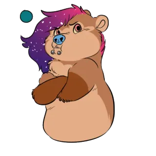 😤 9414197f การ์ตูน, สัตว์, นาก, ภาพประกอบ, น่ารัก, ตัวละคร telegram sticker