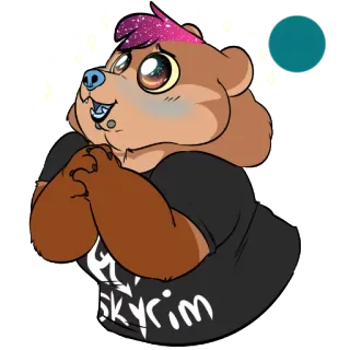 🤙 d714a27f Skyrim Get Skyrim หมี, การ์ตูน, สกายริม, เกม, น่ารัก telegram sticker