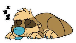 😴 2d913df1 ZZZ tidur, anjing, kartun, binatang, imut, malas, zzz telegram sticker
