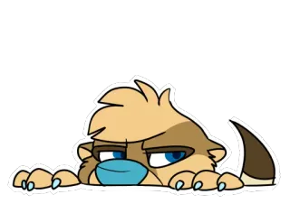 😒 7020dd9f kartun, binatang, stiker, furry, karakter telegram sticker