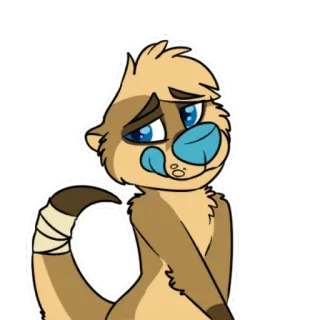 😘 88bfcfcb kartun, stiker, hewan, berang-berang, furry telegram sticker