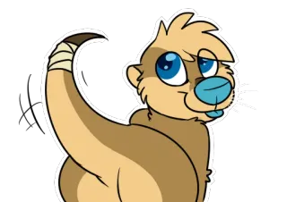 ❤ 896555a3 berang-berang, hewan, kartun, lucu, berbulu, mamalia, mata telegram sticker