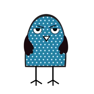 😾 64dff1bf dessin animé, monstre, autocollant, mignon, bleu, pois telegram sticker