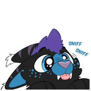 🐱 382815e8 SNIFF SNIFF anjing, binatang, kartun, mengendus, imut whatsapp sticker