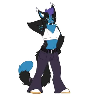 ✨ 818d8398 Anthro, Furry, Hewan, Karakter, Antropomorfik, Kucing whatsapp sticker