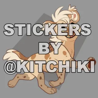 ℹ️ af42102e STICKERS BY @KITCHIKI stiker, hyena, seni, furry, kartun whatsapp sticker