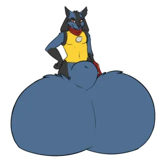 💙 2fafe717 Lucario Pokemon เฟอร์รี่, ลูคาริโอ, โปเกมอน, การ์ตูน telegram sticker