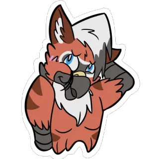 😊 151ff6a9 наклейка, мультик, животное, милый, лиса, рисунок whatsapp sticker