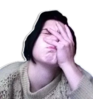 😕 7222f881 เอามือกุมหน้า, หงุดหงิด, ผิดหวัง, อับอาย, เอามือกุมหัว, เสียใจ, เสียความรู้สึก, เครียด telegram sticker