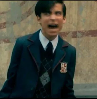 💓 67476114 Number Five The Umbrella Academy The Umbrella Academy, Number Five, marah, Meme, Acara TV, Karakter telegram sticker