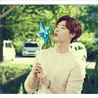 ❄ 8f95b47e uomo, girandola, soffiare, parco, soleggiato, esterno, vento, giocattolo telegram sticker