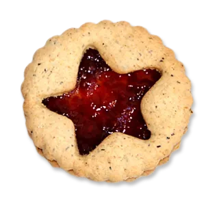 🍩 892a3946 biscoito, sobremesa, geleia, estrela, comida, doce telegram sticker