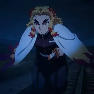 🔥 5397996f Kyojuro Rengoku Demon Slayer Anime, Demon Slayer, Kyojuro Rengoku, Flammensäule, Schwert, Dämon telegram sticker